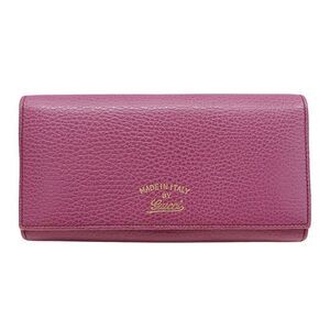 Gucci Wallet Women's Brand Long Wallet Leather Swing Continental Wallet Purple